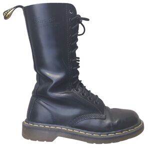 Dr. Martens 1914 Tall 14-Eye Black Leather Boots